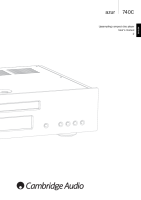 Cambridge Audio Azur-740C - Owners manual